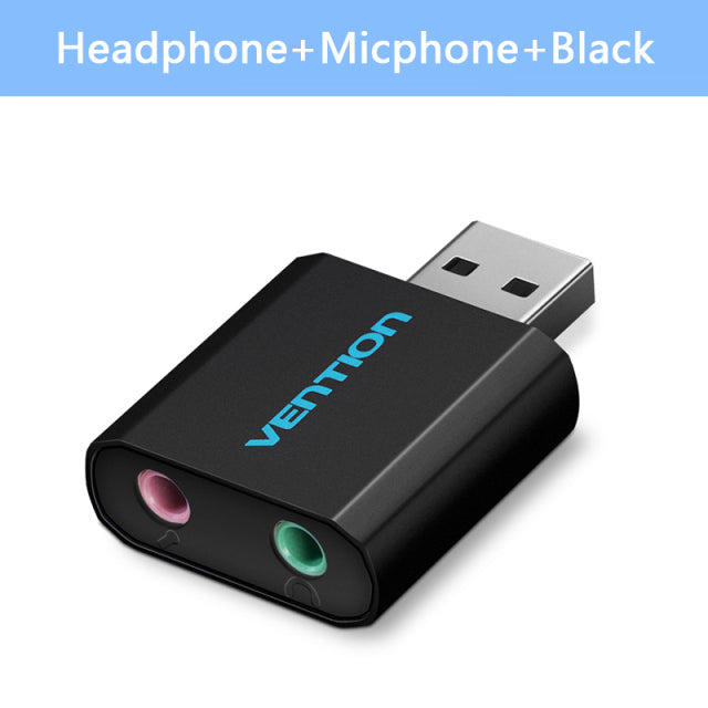 Vention USB Sound Card USB Audio Interface headphone Adapter Soundcard for Mic Speaker Laptop PS4 Computer External Sound Card