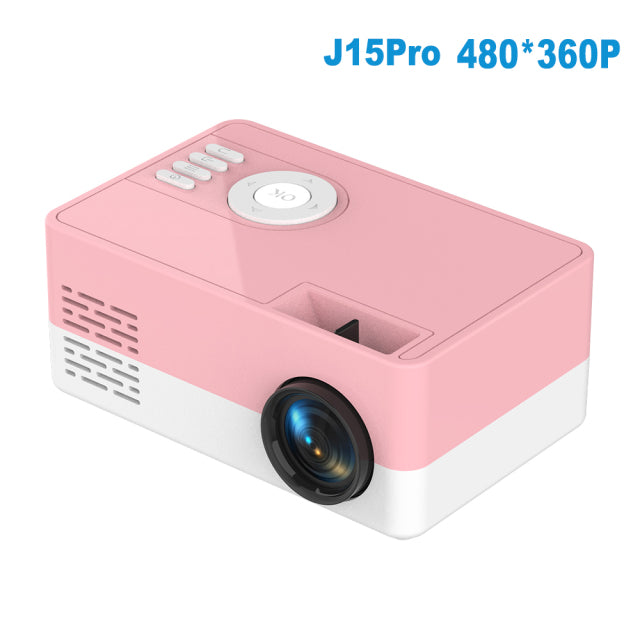 Salange J15 Pro Led Mini Projector for Home Theater 480x360 Pixels 1080P Supported  HDMI-Compatible USB Audio Video Mini Beamer