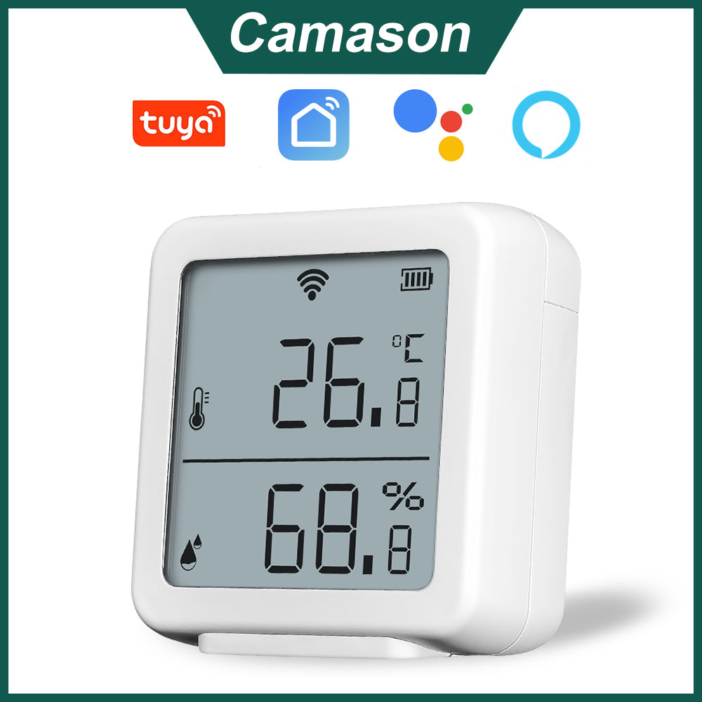 Camason Tuya WIFI Temperature and Humidity Sensor Indoor Hygrometer Thermometer Detector Support Alexa Google Home smart life