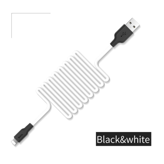 HOCO Silicone fast Charging USB Cable for Apple iphone 11 12 13 Pro X XS XS Max 8 7 6 Plus for iPad Charger Fire resistance