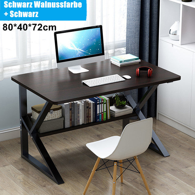 Computer Desk with Shelves Drawers Large Wood Office