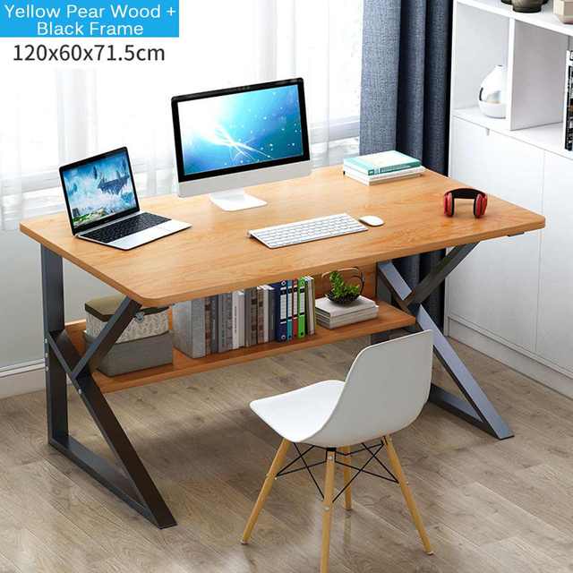 Computer Desk with Shelves Drawers Large Wood Office