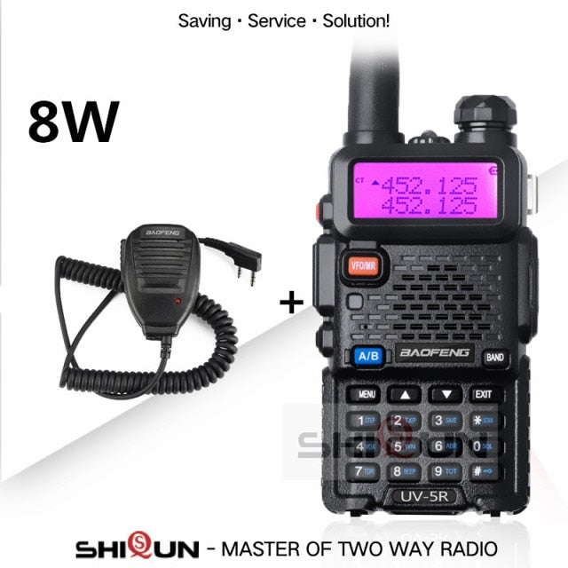 Optional 5W 8W Baofeng UV-5R Walkie Talkie 10 km Baofeng uv5r walkie-talkie hunting Radio uv 5r Baofeng UV-9R UV-82 UV-8HX UV-XR