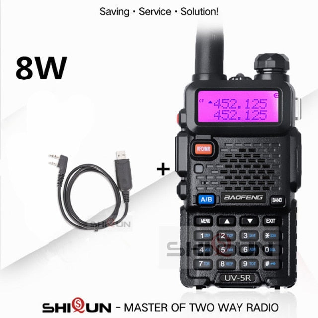 Optional 5W 8W Baofeng UV-5R Walkie Talkie 10 km Baofeng uv5r walkie-talkie hunting Radio uv 5r Baofeng UV-9R UV-82 UV-8HX UV-XR