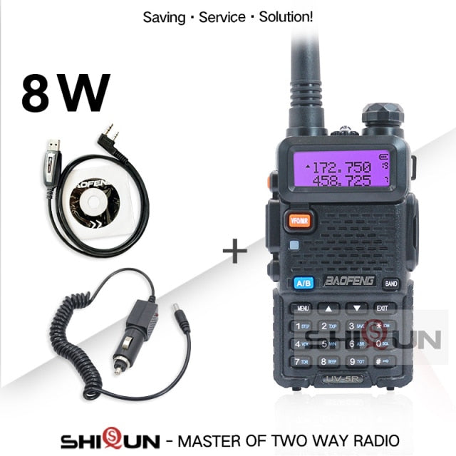 Optional 5W 8W Baofeng UV-5R Walkie Talkie 10 km Baofeng uv5r walkie-talkie hunting Radio uv 5r Baofeng UV-9R UV-82 UV-8HX UV-XR