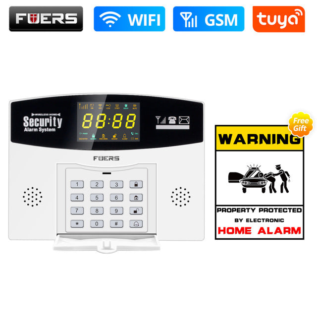 Fuers Tuya Smart Alarm System WIFI Burglar Alarm Smart Home GSM Alarm System with Color LCD Display Home Security Motion Sensor