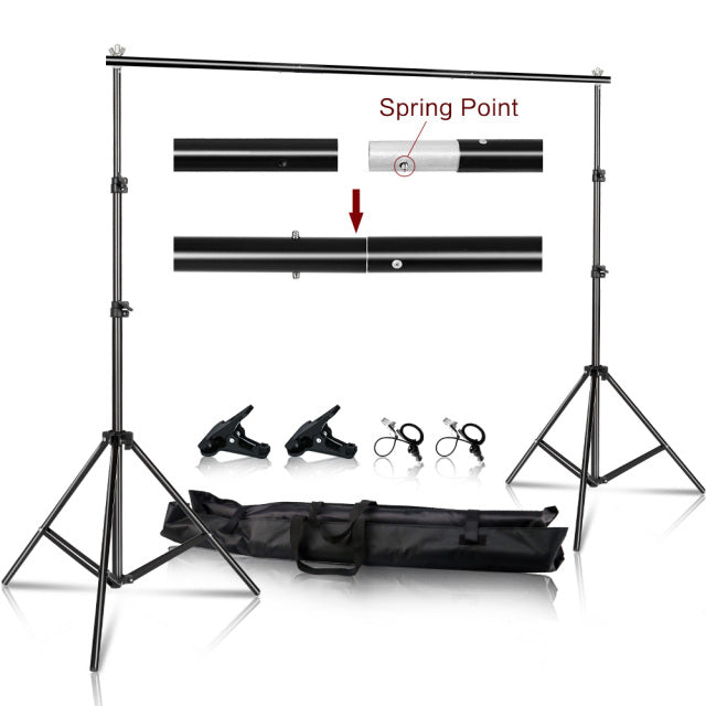 SH Photography Background Stand Kit With Adjustable Stand Support System Backdrops for Photo Studio Chromakey Green Screen Frame