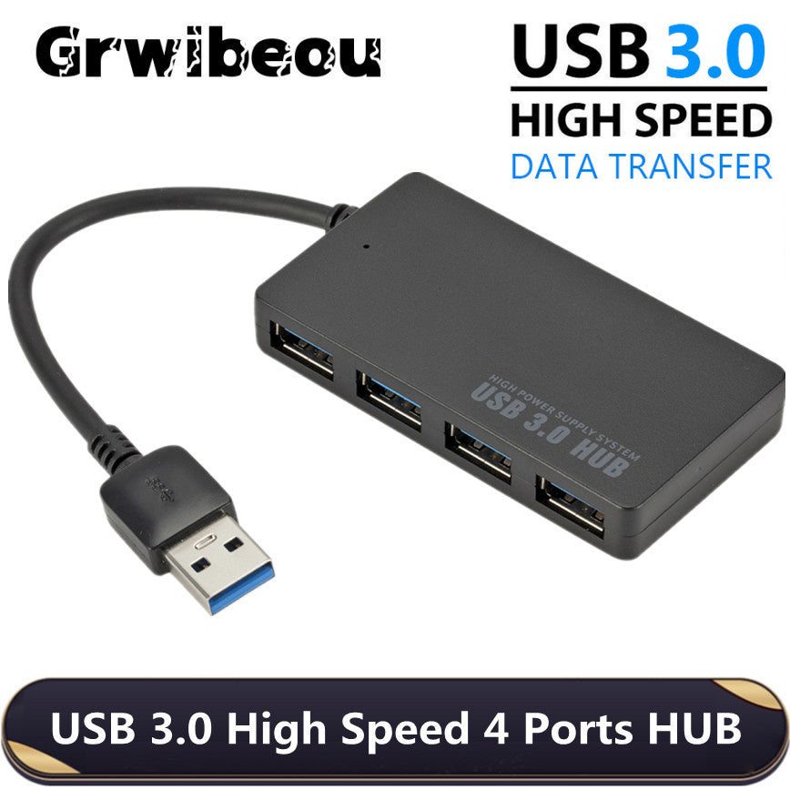Grwibeou High Speed USB 3.0 HUB Multi USB Splitter 4 Ports Expander Multiple USB Expander Computer Accessories For Laptop PC