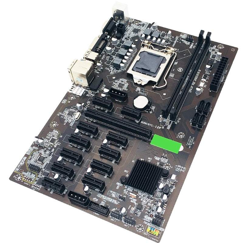 New B250 Machine Motherboard 12 PCI-E16X Graph Card SODIMM LGA 1151 DDR4 SATA3.0 Support VGA DVI