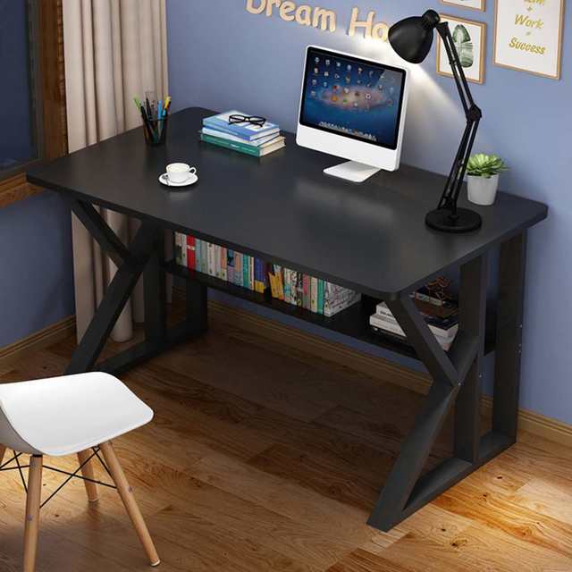 Large Wood Office PC Laptop Workstation