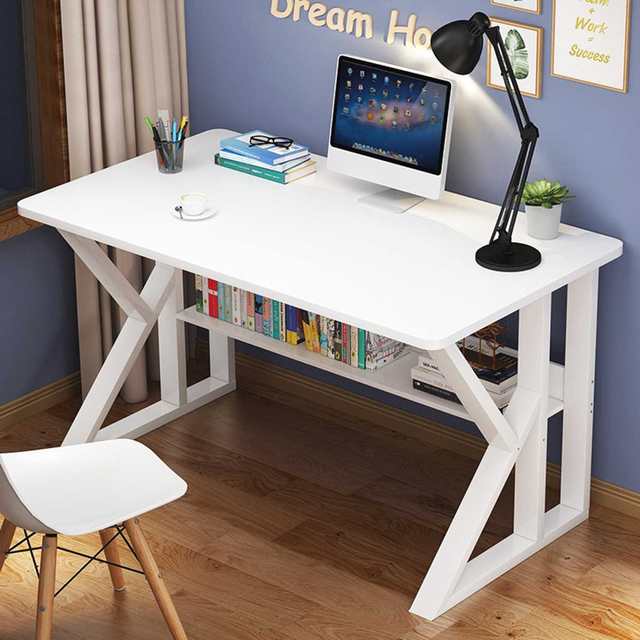 Large Wood Office PC Laptop Workstation