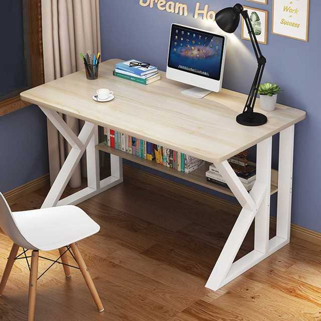 Large Wood Office PC Laptop Workstation