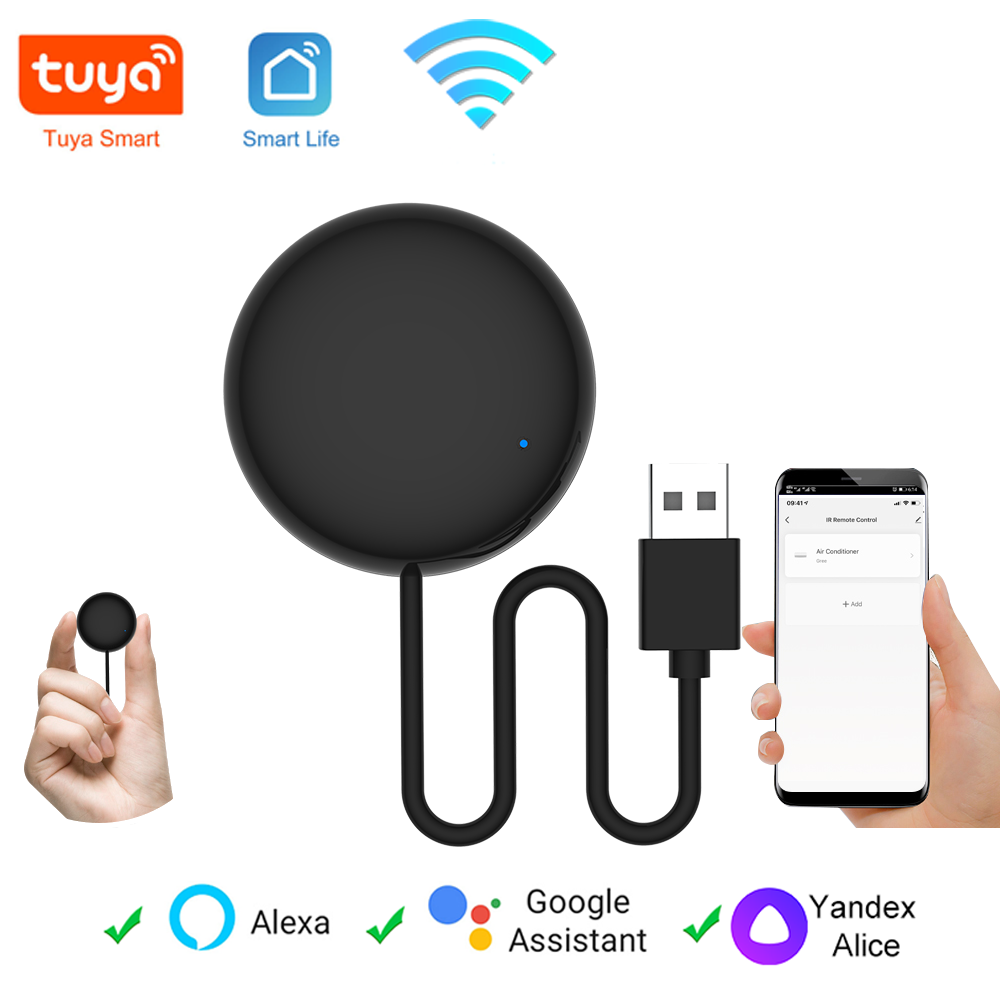 Tuya WiFi IR Remote Control Smart Universal for TV Air Conditioner Alexa Remote Control Work with Google Home Yandex Google