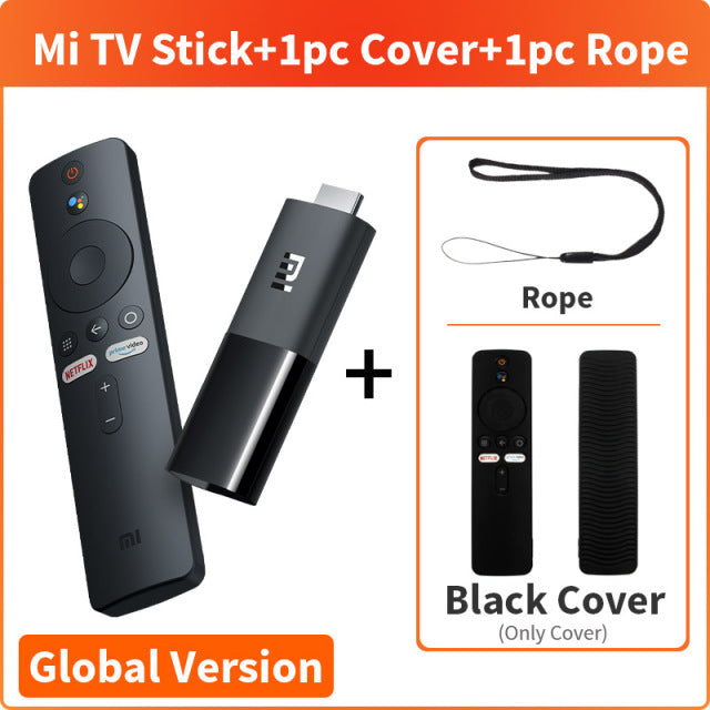 Global Version Xiaomi Mi TV Stick Android TV 9.0 Smart 1080P 1GB RAM 8GB ROM Bluetooth 4.2 Mini TV Dongle Wifi Google Assistant