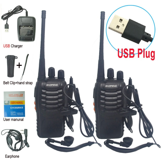 2Pcs/Lot baofeng BF-888S Walkie Talkie Two-way Radio Set BF 888s UHF 400-470MHz 16CH walkie-talkie Radios Transceiver