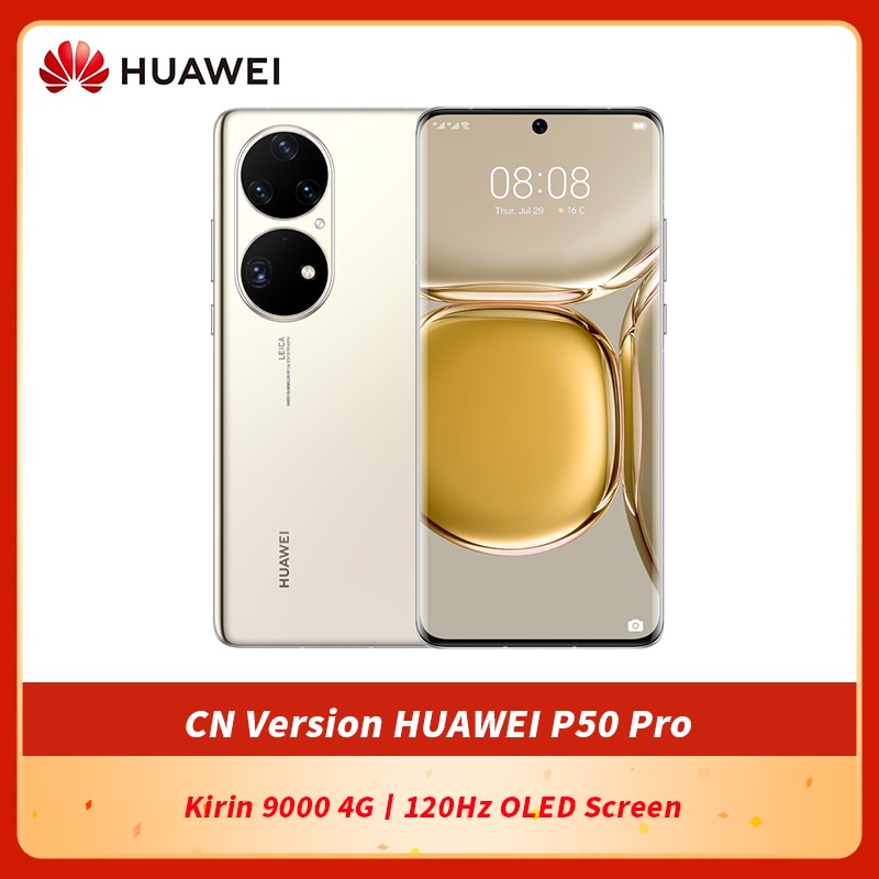 HUAWEI P50 Pro 4G SmartPhone 6.6‘’ OLED Curved Screen HarmonyOS 2 Kirin 9000 Octa Core up to 66W SuperCharge