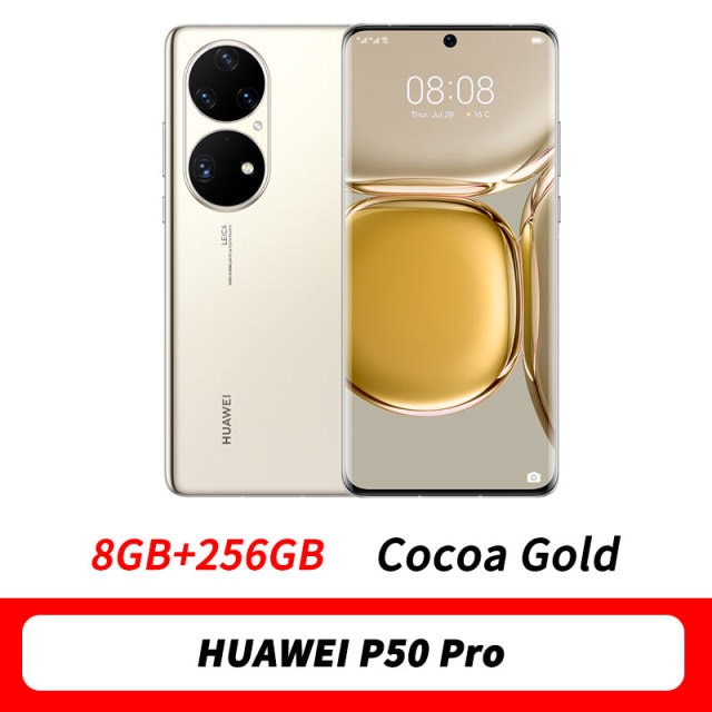 HUAWEI P50 Pro 4G SmartPhone 6.6‘’ OLED Curved Screen HarmonyOS 2 Kirin 9000 Octa Core up to 66W SuperCharge