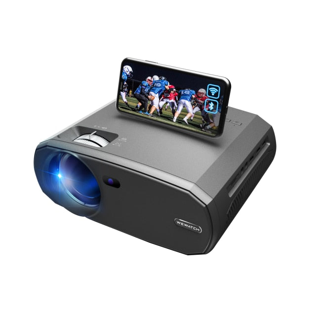 WEWATCH V50 Portable 5G WIFI Projector Mini Smart Real 1080P Full HD Movie Proyector 200&#39;&#39; Large Screen LED Bluetooth Projectors
