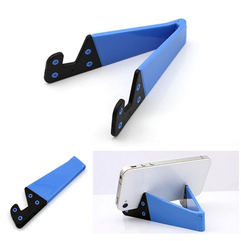 Fast Ship! V-Shaped Universal Foldable Mobile Cell Phone Stand Holder For Smartphone &amp; Tablet Adjustable Support Phone Holder