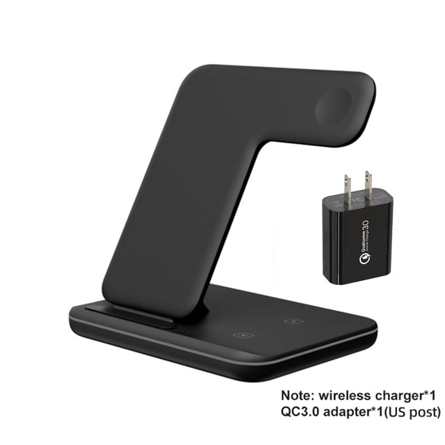 Wireless Charger Stand 15W Qi Fast Charging Dock Station for Apple Watch iWatch 7 AirPods Pro For iPhone 13 12 11 XS XR X 8