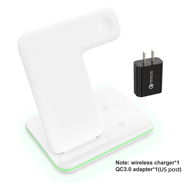 Wireless Charger Stand 15W Qi Fast Charging Dock Station for Apple Watch iWatch 7 AirPods Pro For iPhone 13 12 11 XS XR X 8