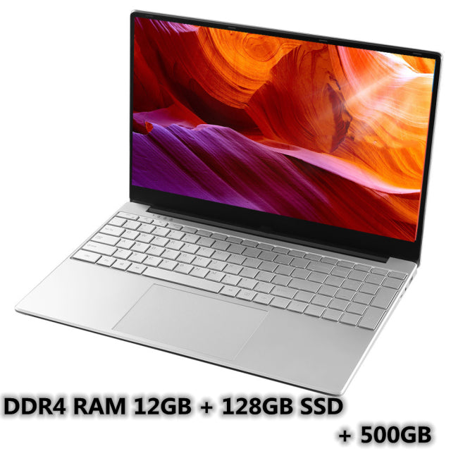 cheapness Laptop 15.6 inch Windows 11 1920*1080 Cheap Portable Laptop DDR4 Ram 12GB Rom 128GB SSD And 1TB HDD HDMI Port Notebook