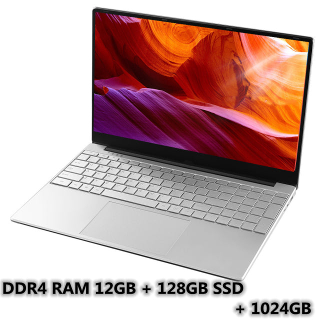 cheapness Laptop 15.6 inch Windows 11 1920*1080 Cheap Portable Laptop DDR4 Ram 12GB Rom 128GB SSD And 1TB HDD HDMI Port Notebook