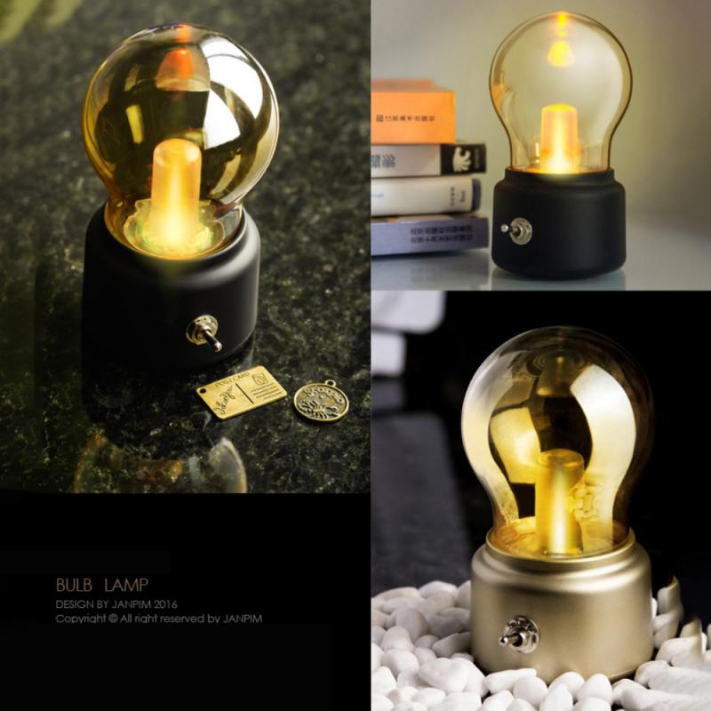 Vintage LED Bulb Night Light Retro USB 5V Rechargeable Battery