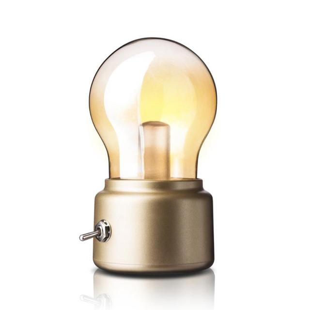 Vintage LED Bulb Night Light Retro USB 5V Rechargeable Battery