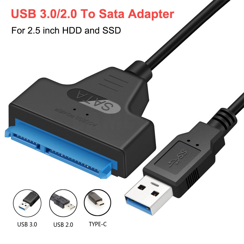 Congdi USB SATA 3 Cable Sata To USB 3.0 Adapter UP To 6 Gbps Support 2.5Inch External SSD HDD Hard Drive 22 Pin Sata III A25 2.0
