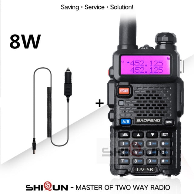 Optional 5W 8W Baofeng UV-5R Walkie Talkie 10 km Baofeng uv5r walkie-talkie hunting Radio uv 5r Baofeng UV-9R UV-82 UV-8HX UV-XR