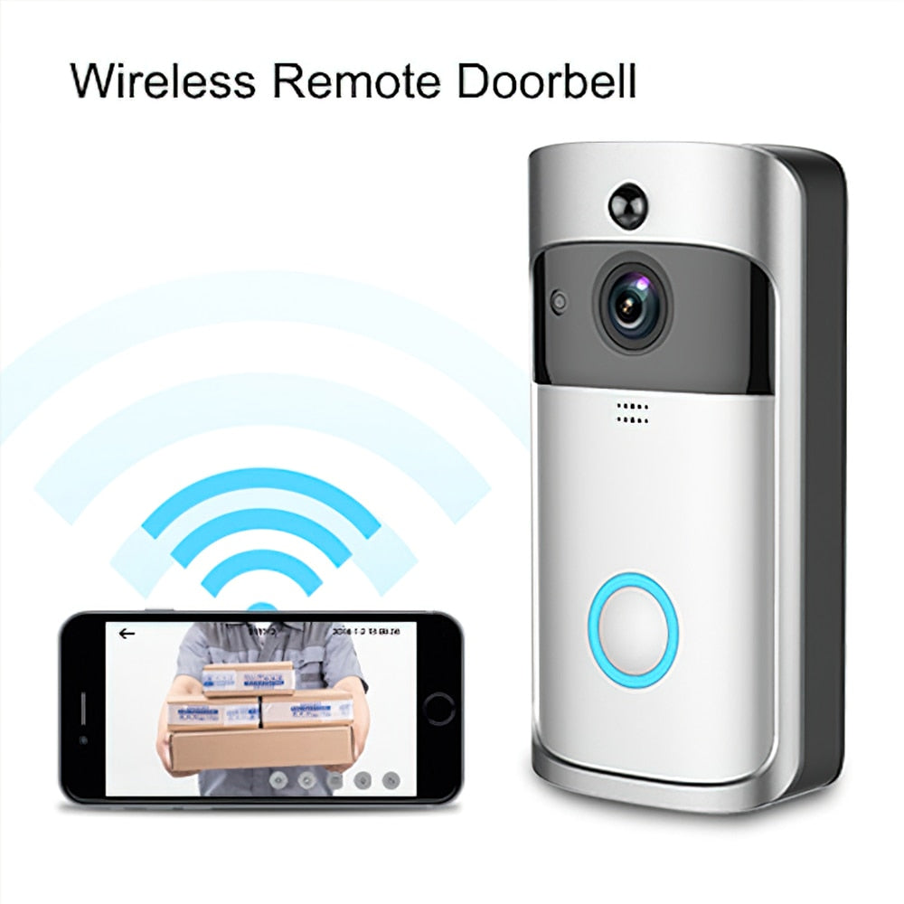 WiFi Video Smart Doorbell Outdoor Wireless Doorbell HD Visual Intercom Motion Detector Night Vision Home Security Door phone