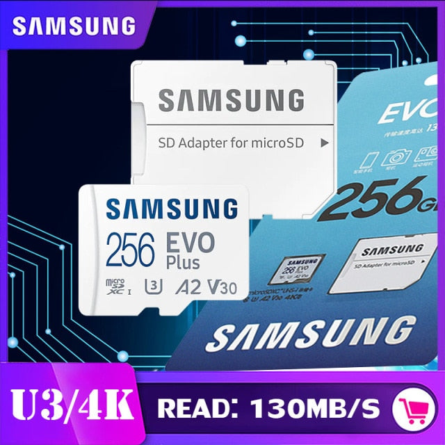 SAMSUNG EVO Plus Micro SD 32GB 64GB Memori Memory Card C10 TF MicroSD Cards SDXC 128GB 256GB 512GB U3 4K For Phone Drone Camera