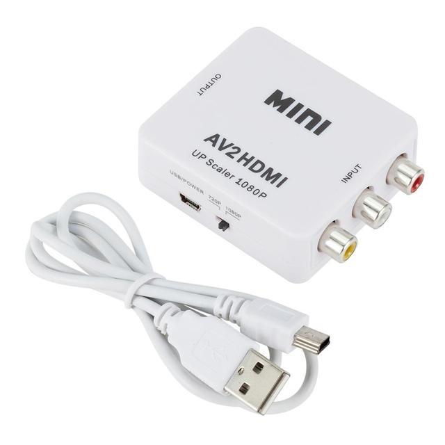 AV To HDMI-compatible Video Converter Box Adapter RCA CVSB L/R Video To HD 1080P HDMI-compatible Scaler Adapter HDTV Converter