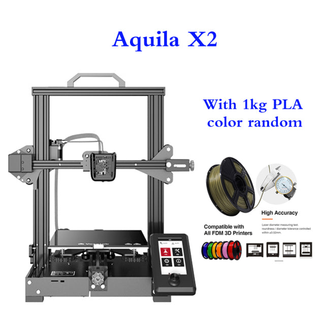 Voxelab Aquila 3d Printer Silent Mainboard DIY 3d Printer Kit Open Source 220*220*250mm Carborundum Building Bed Resume Printing