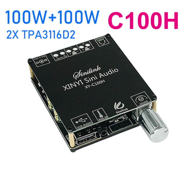 Bluetooth-compatible 2*50W 2*100W AUX TPA3116 Digital Power Amplifier Board 2.0 CH Stereo Home Music Wireless Module Audio AMP