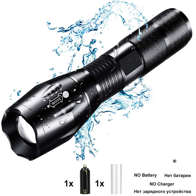 Powerful Waterproof LED Flashlight Portable LED Camping Lamp