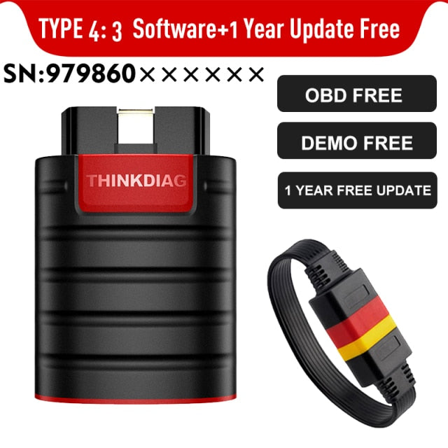 Thinkdiag Professional OBD2 Scanner All System OBDII Automotive Scanner ABS SAS EPB ECU Coding Active Test Car Diagnosis Tools