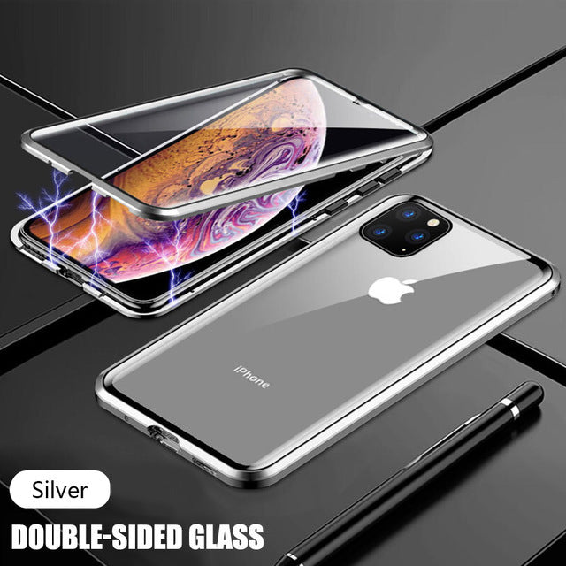 360 Full Protection Case For iPhone 13 12 11 XS Pro Max 8 7 6s 6 Plus SE 2020 XR X Mini Double-sided Glass Magnetic Cover Coque