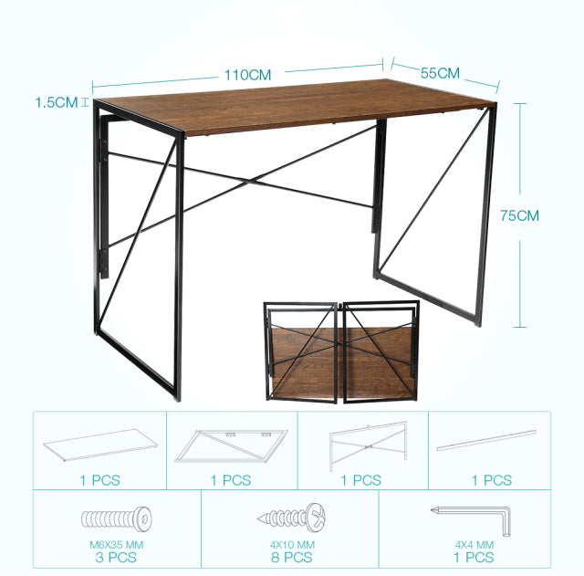 Douxlife Foldable Computer Table Office Desk