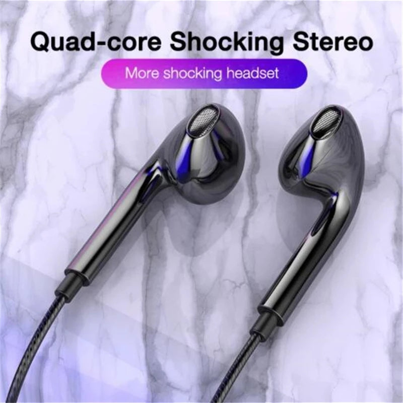 3.5mm Wired Headphones With Bass Earbuds Stereo Earphone Music Sport Gaming Headset With mic For Xiaomi IPhone 12 Earphones