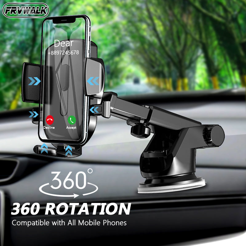 FRVWALK Sucker Car Phone Holder Mobile Phone Holder Stand In Car No Magnetic GPS Mount Support For iPhone 13 12 11 Xiaomi HUAWEI