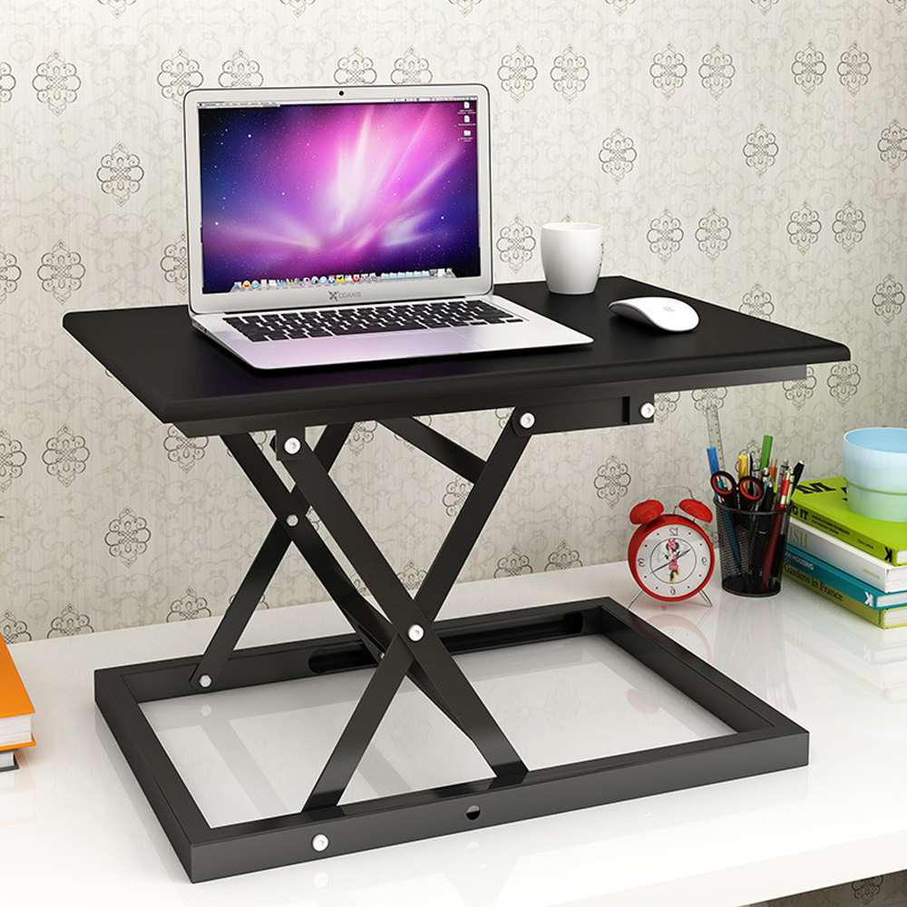 Adjustable Computer Table Sit to Stand Foldable Lift Converter Laptop Desk