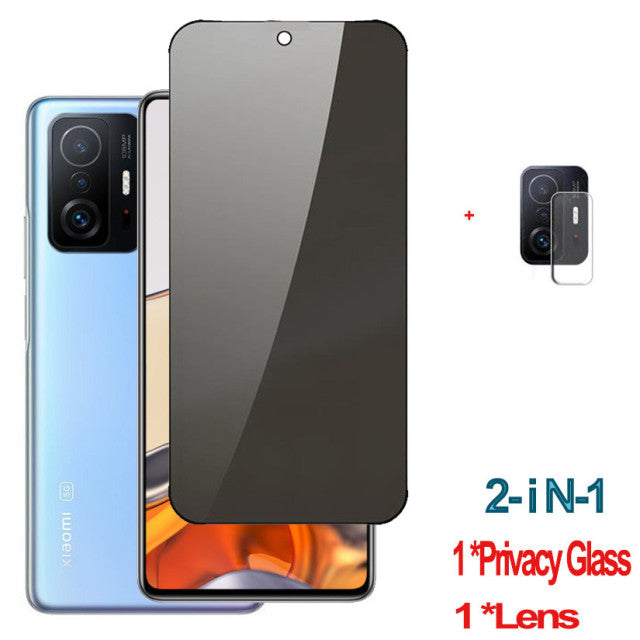 Privacy Glass For Xiaomi 11T Pro Tempered Glass Xiaomi 11 Lite 5g NE Film Smartphone 9H Hard Anti-Spy Glare Screen Protector Mi 11 T Xiomi 11Lite 11i 11 i Mi11T Prevent Peeping Safety Protective Glasses Mi 11T Pro