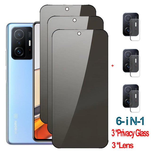 Privacy Glass For Xiaomi 11T Pro Tempered Glass Xiaomi 11 Lite 5g NE Film Smartphone 9H Hard Anti-Spy Glare Screen Protector Mi 11 T Xiomi 11Lite 11i 11 i Mi11T Prevent Peeping Safety Protective Glasses Mi 11T Pro