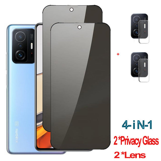 Privacy Glass For Xiaomi 11T Pro Tempered Glass Xiaomi 11 Lite 5g NE Film Smartphone 9H Hard Anti-Spy Glare Screen Protector Mi 11 T Xiomi 11Lite 11i 11 i Mi11T Prevent Peeping Safety Protective Glasses Mi 11T Pro