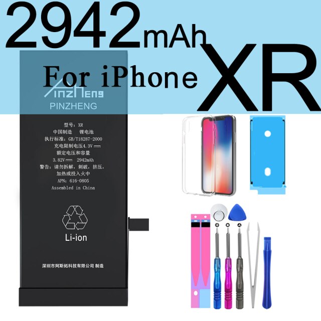 PINZHENG High Capacity Phone Battery For iPhone 6S 6 7 8 Plus X Replacement Battery For iPhone 5S SE XR XS 11 12 Pro Max 12Mini