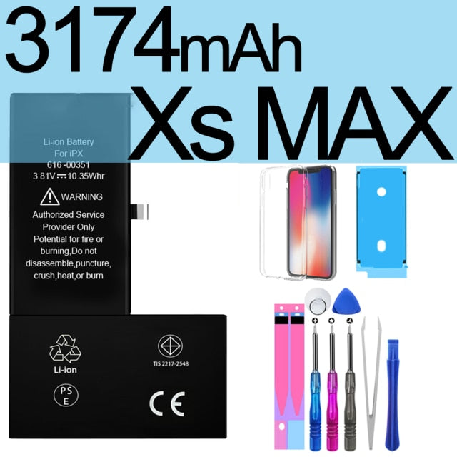 PINZHENG High Capacity Phone Battery For iPhone 6S 6 7 8 Plus X Replacement Battery For iPhone 5S SE XR XS 11 12 Pro Max 12Mini