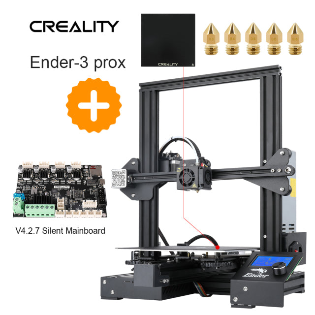 CREALITY 3D Upgrade 3D Ender-3 Pro Printer Kit Cmagnetic Bulid Plate Resume Print With 220*220*250MM Printing Size