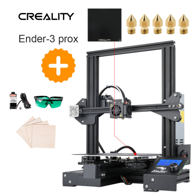 CREALITY 3D Upgrade 3D Ender-3 Pro Printer Kit Cmagnetic Bulid Plate Resume Print With 220*220*250MM Printing Size